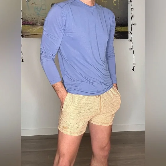 Johnnie-O | Course PrepFormance Long Sleeve Crewneck in Shoreline Blue (Small) - Picture 9 of 13